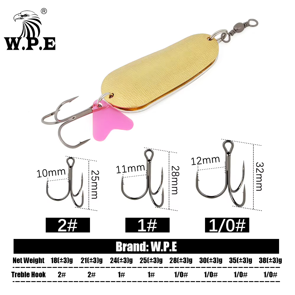 W.P.E Señuelo artificial con conector y lentejuelas de metal - imagen 5
