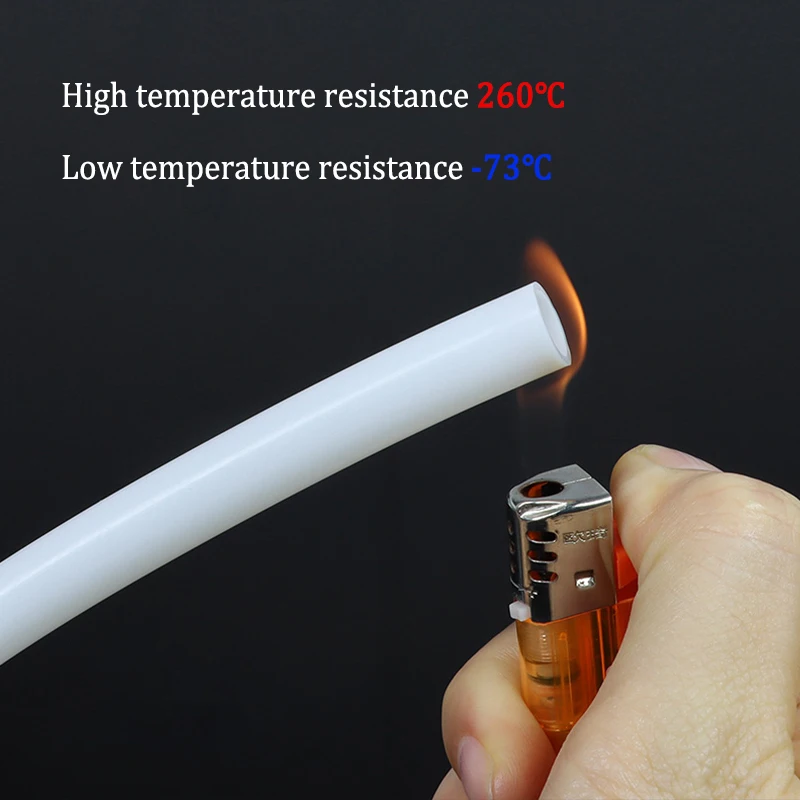 Medición de diámetros del tubo de PTFE