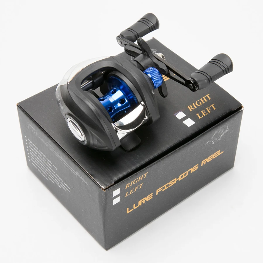 Carrete Baitcasting AK200 – 7,2:1 alta velocidad, 8kg arrastre fundición