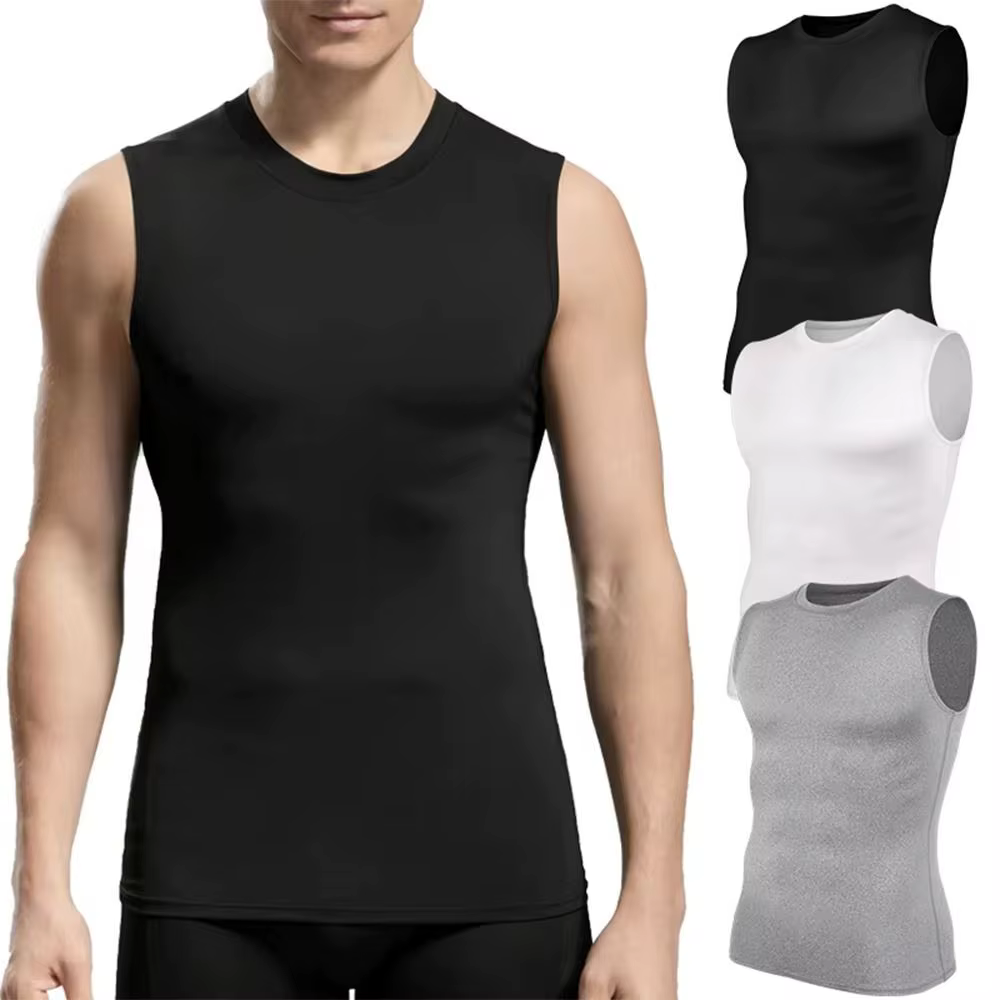 Chaleco Reductor de Vientre para Hombre – Compresión sin Mangas de Spandex - imagen 5