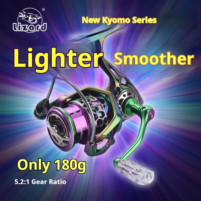 Carrete Lizard Kyomo ligero con cuerpo carbono y acero inoxidable - imagen 3
