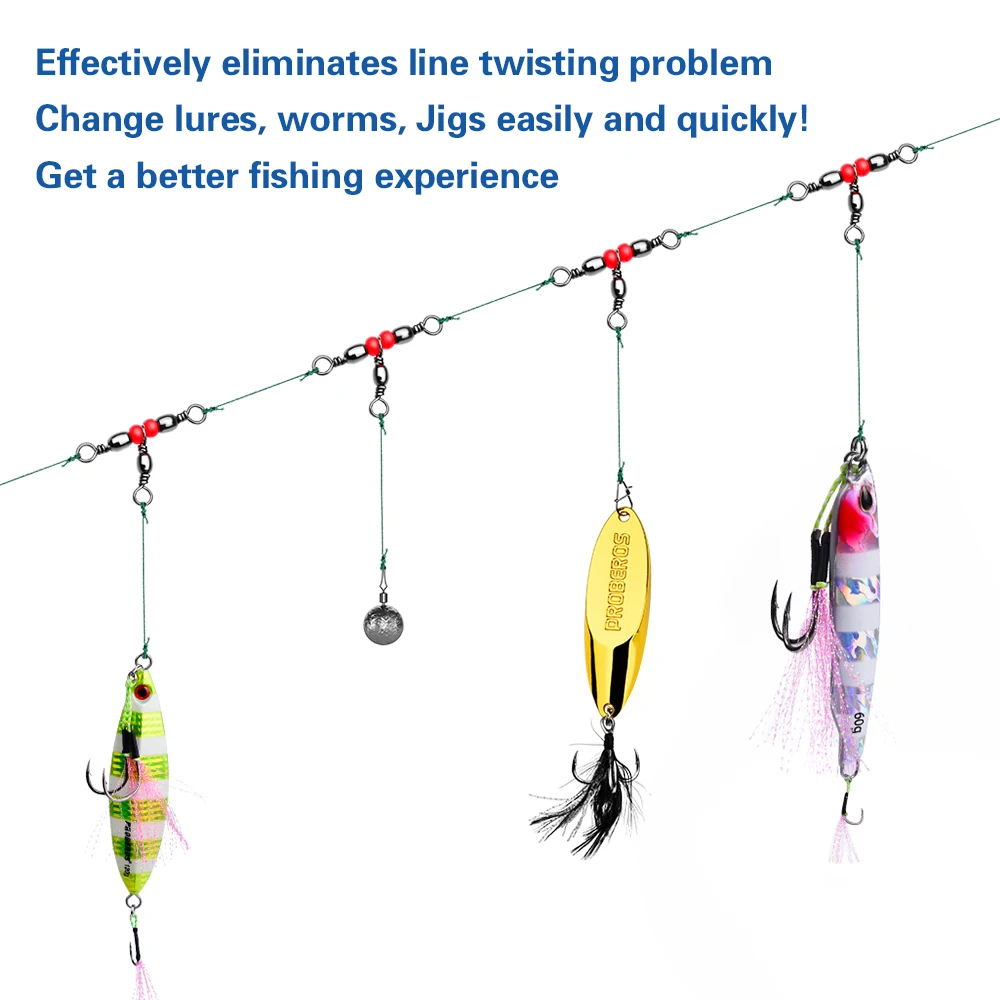 Accesorios de pesca organizados