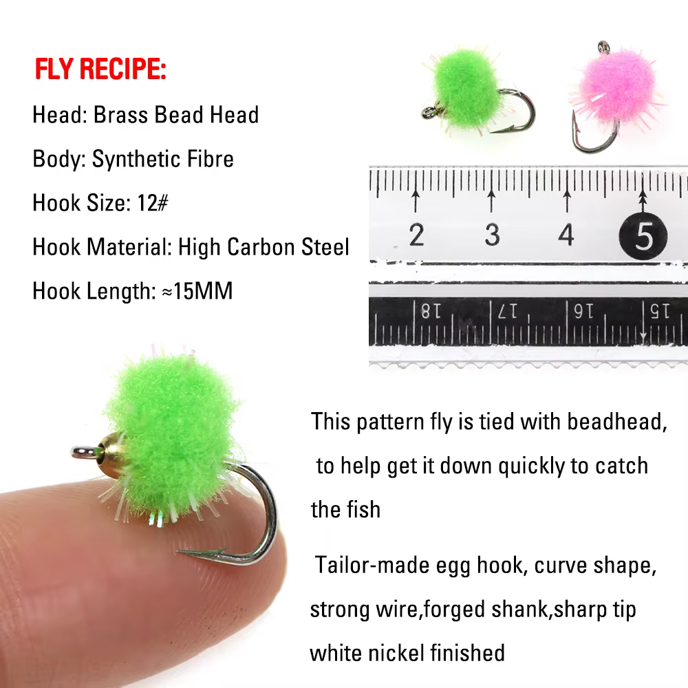 ICERIO Beadhead Micro - Cebo de huevos sumergible para salmón y trucha - imagen 5