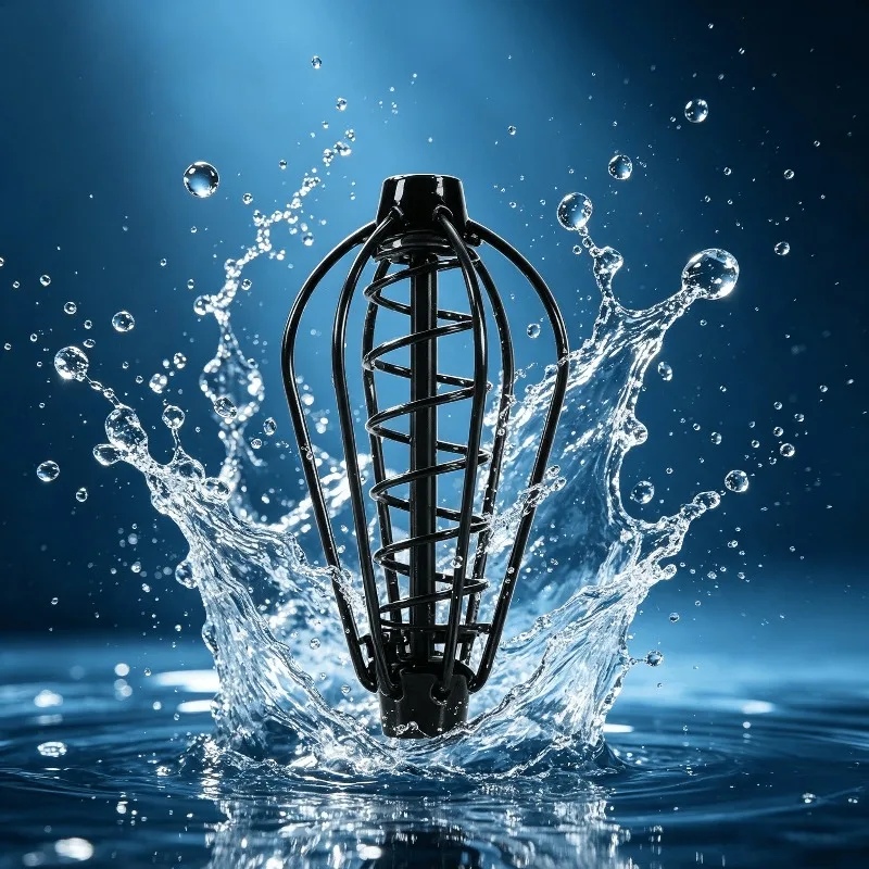 Jaula dispensadora de cebo para carpa cobre electrochapado – largo