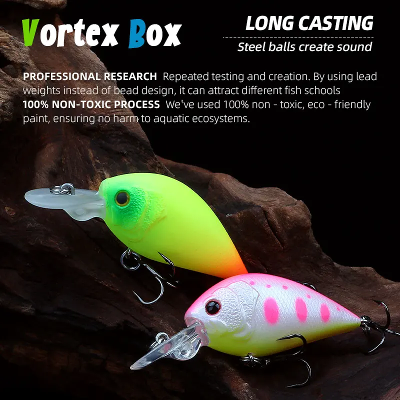 LETOYO Crankbait flotante para lubina y perca – señuelo duro - imagen 2