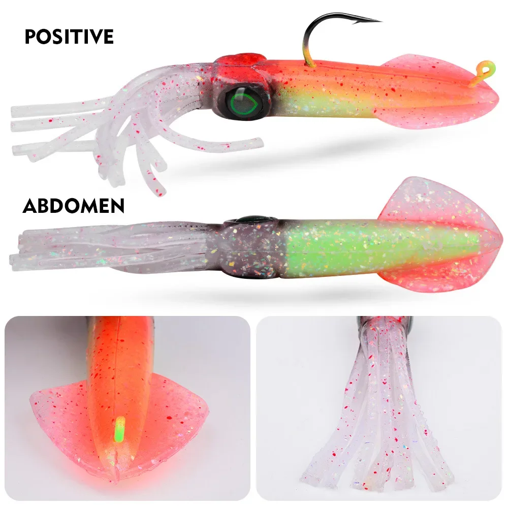 Señuelo Calamar UV Trolling – Wobbler luminoso para pulpo - imagen 4