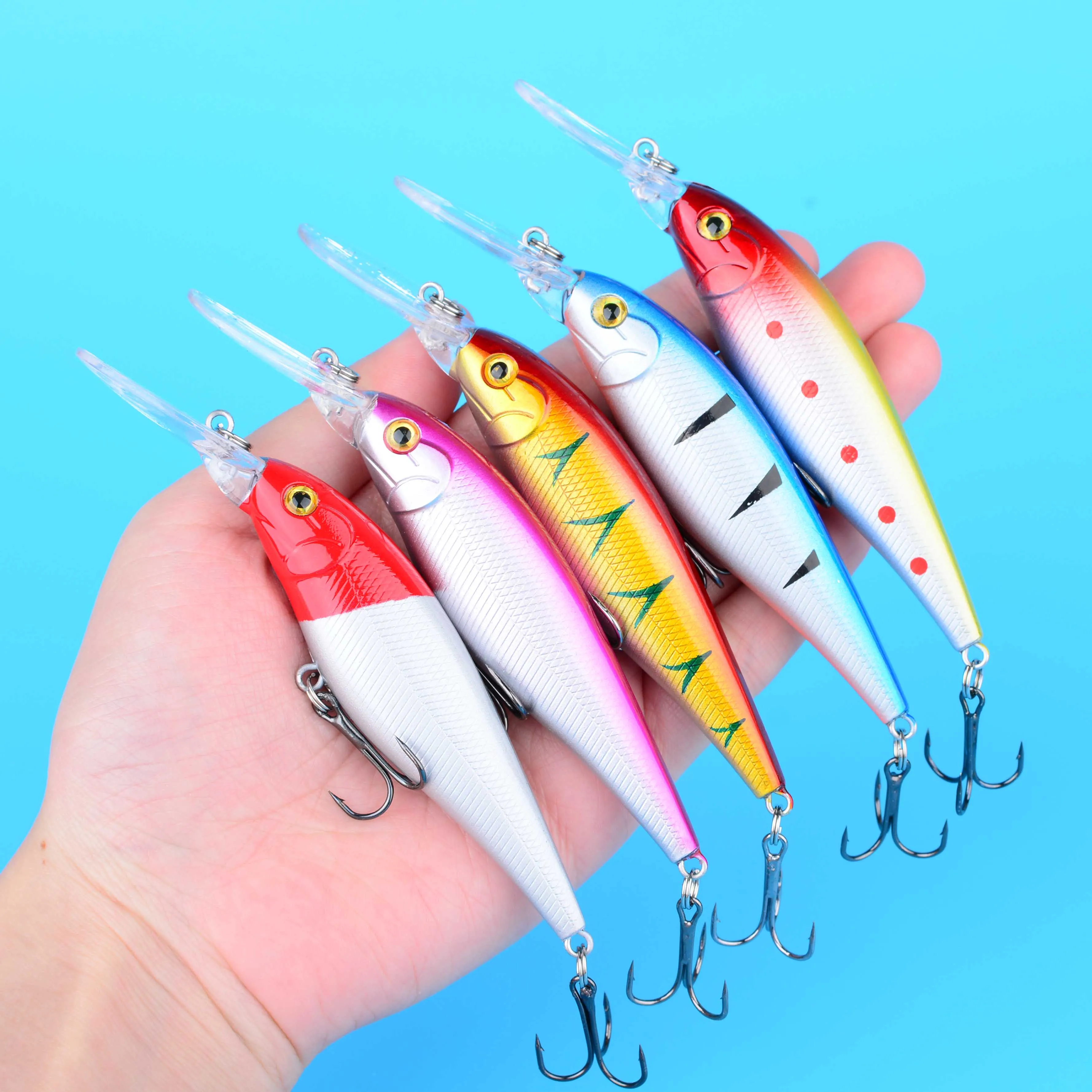 Set de 10 señuelos tipo Minnow