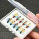 Moscas húmedas doble ala con láser, señuelo para trucha y lucio - imagen 2