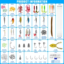 Kit de pesca Free Fisher con vinilos, cucharillas y plomos