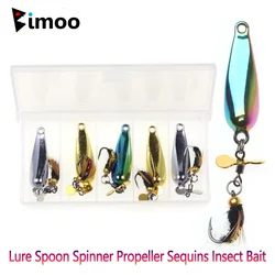 Bimoo Cuchara con lentejuelas – Señuelo metálico para trucha