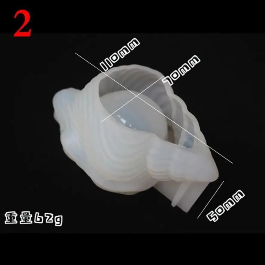 Molde de silicona con forma de concha marina para resina epoxi - imagen 5