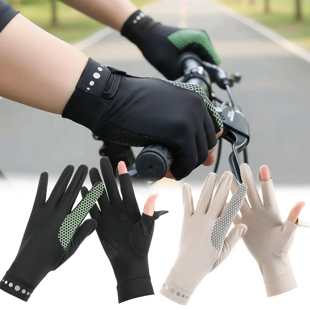 Guantes de pesca elásticos antideslizantes con pantalla táctil UV - imagen 3