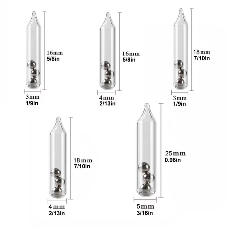 Sonajeros de pesca con tubo cristal para vinilos - imagen 3