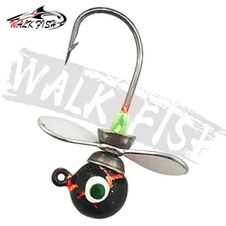 Walk Fish Cabeza de Plomo con Hélice – Color Grieta para Vinilo