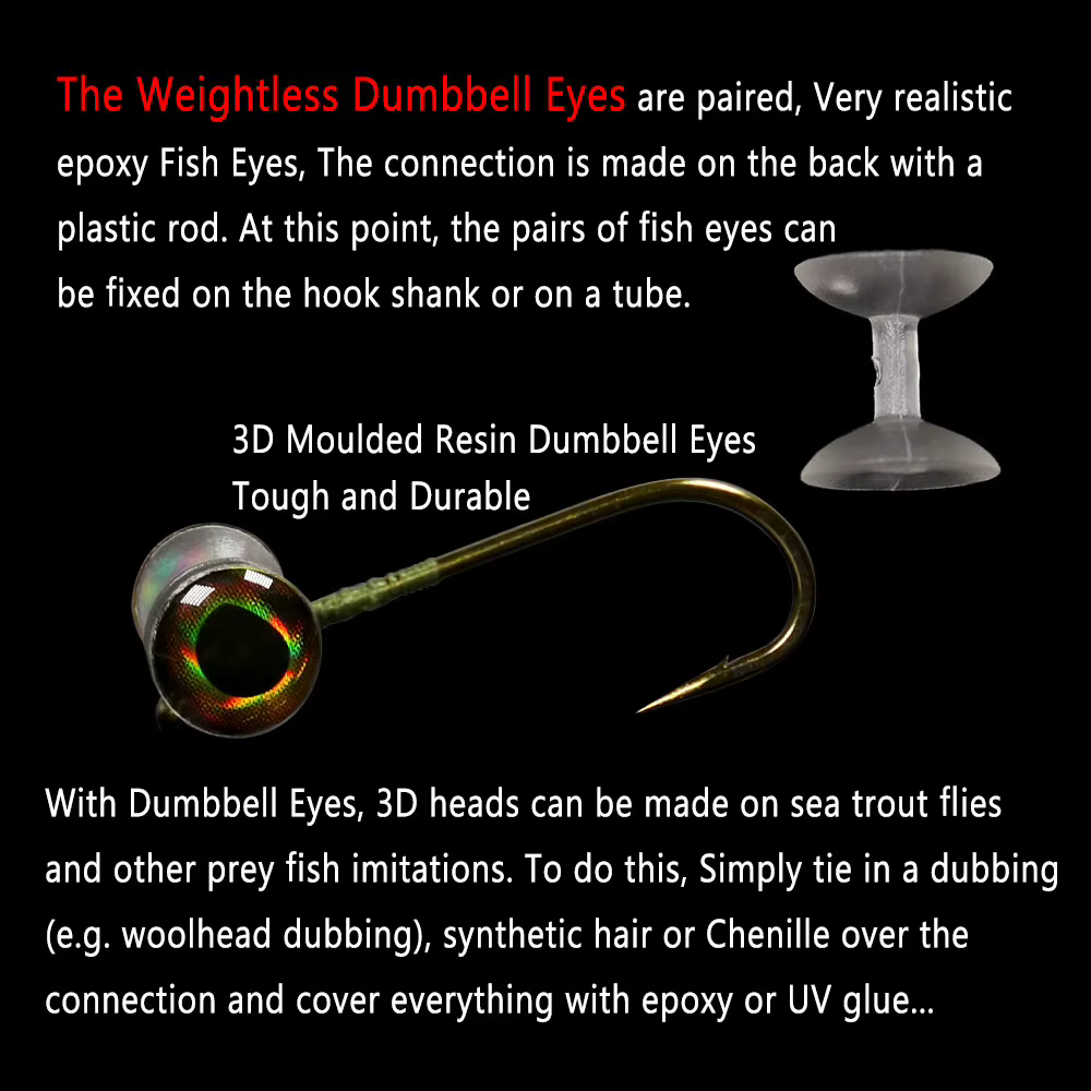 Ojos Epoxi 3D Bimoo – Realistas para Moscas Streamers de Pesca - imagen 5