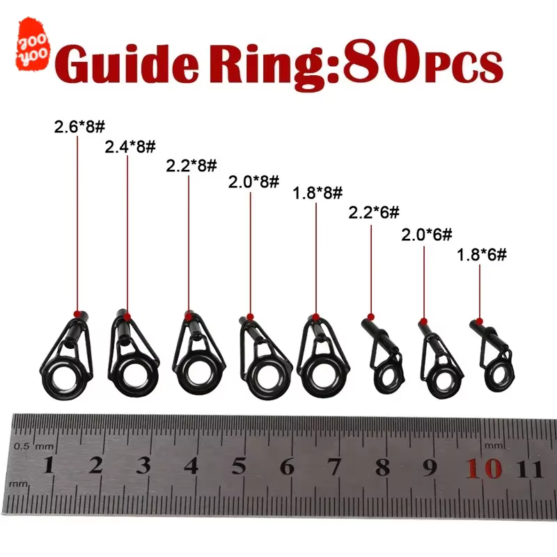 Anillos guía para caña marina calibres múltiples - Acero inoxidable - imagen 5
