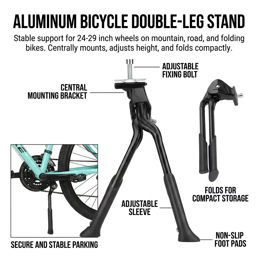 Soporte Vertical de Aluminio para Bicicleta MTB de 24 a 29 Pulgadas