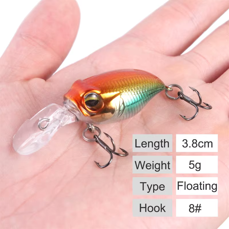 Luya Griffon Cebo duro flotante ABS diamante negro para pesca - imagen 5