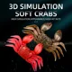 ShareShark Señuelos de cangrejo suave con cuerpo 3D - imagen 4