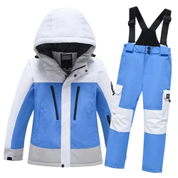 Traje de esquí infantil impermeable cortaviento térmico