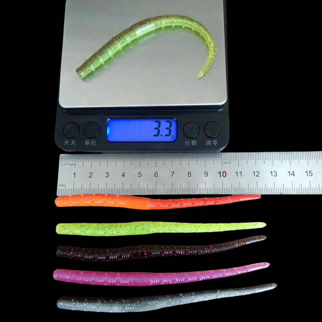 Swolfy vinilos gusano TPE ultra blandos para lubina y lucio - imagen 2