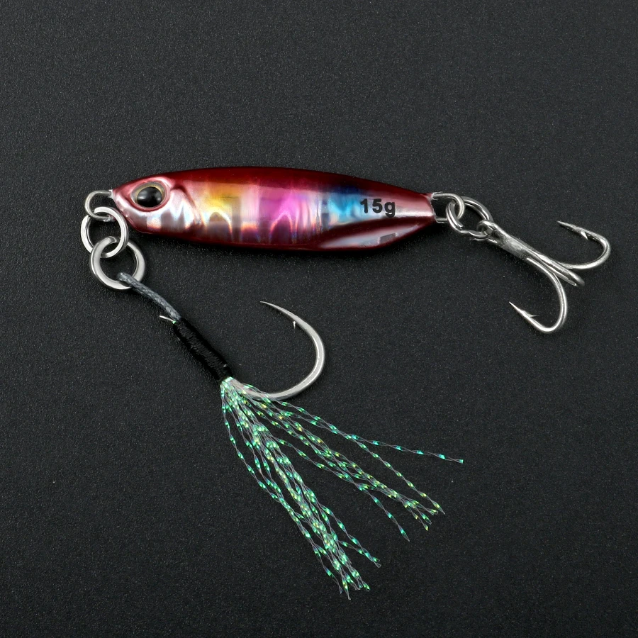 Acción de caída y nado del drag metal jig