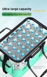 NUNATAK Cubo plegable para pesca viva reforzado, engrosado y visible