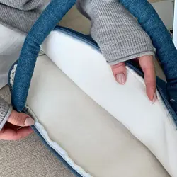Funda portátil de mezclilla lavada bordada para MacBook
