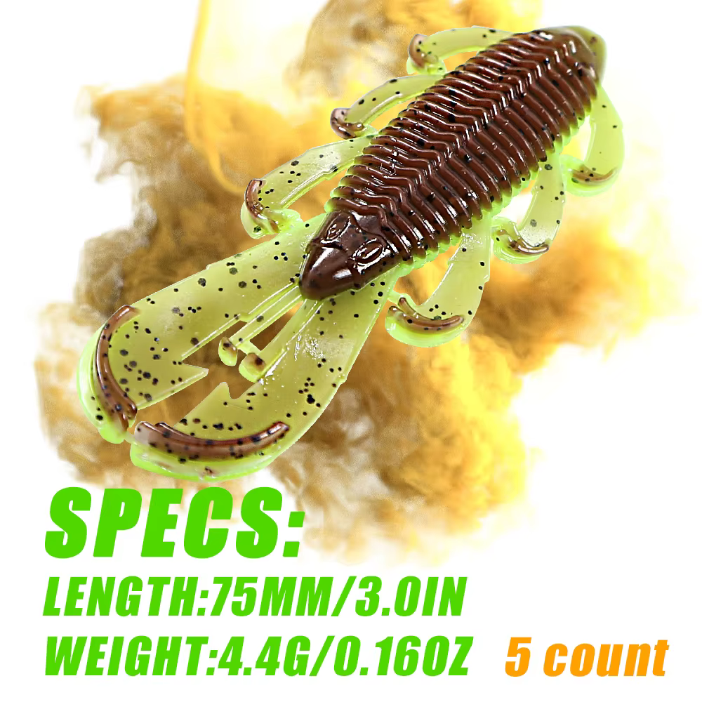 B & U Filet Craw Bait – Señuelo blando para perca - imagen 2