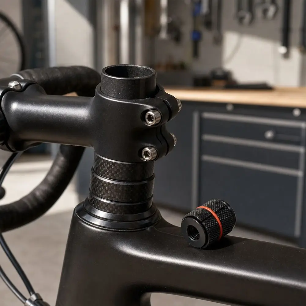 Tapón de dirección CNC de fibra de carbono para horquilla ligera