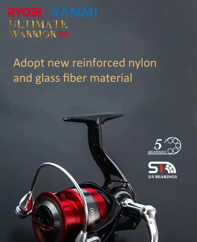 Carrete RYOBI RANMI ULTIMATE WARRIOR BR en vista lateral