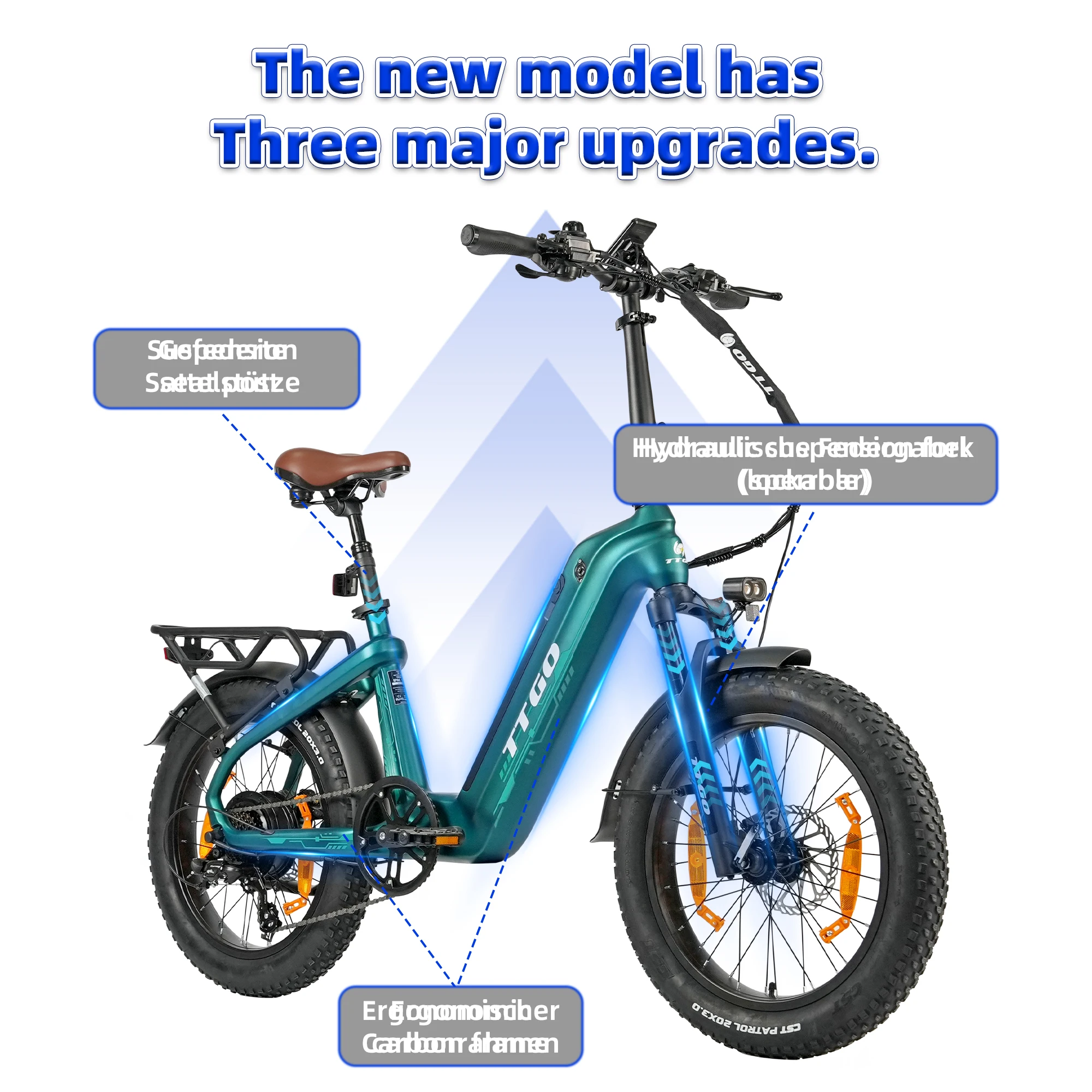 TTGO F8 Bicicleta eléctrica de montaña carbono con freno hidráulico - imagen 3