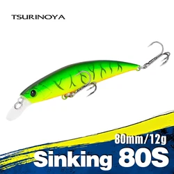 TSURINOYA 80S Jerkbait Minnow 12g 8cm sinking para pez roca
