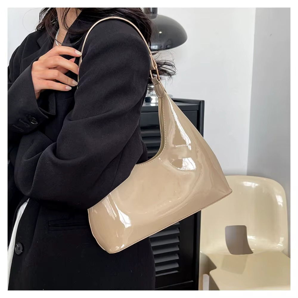 Bolso Mensajero de Cuero PU para Mujer – Resistente y Brillante - imagen 2