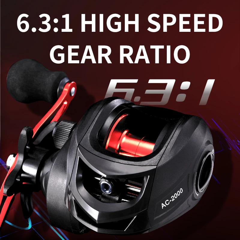 Carrete Baitcasting Rooblinos AC – 8KG, ligero para surf y agua salada