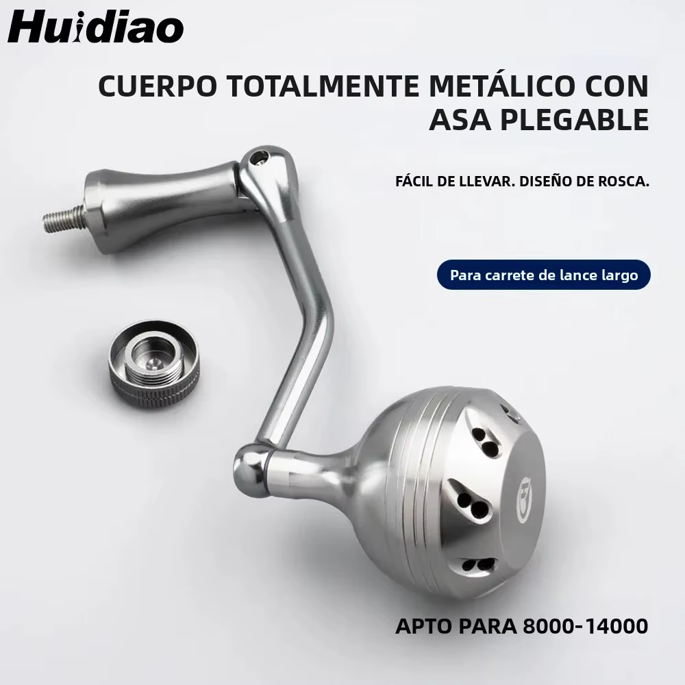 Manivela Plegable Huidiao CNC para Carrete de Surfcasting