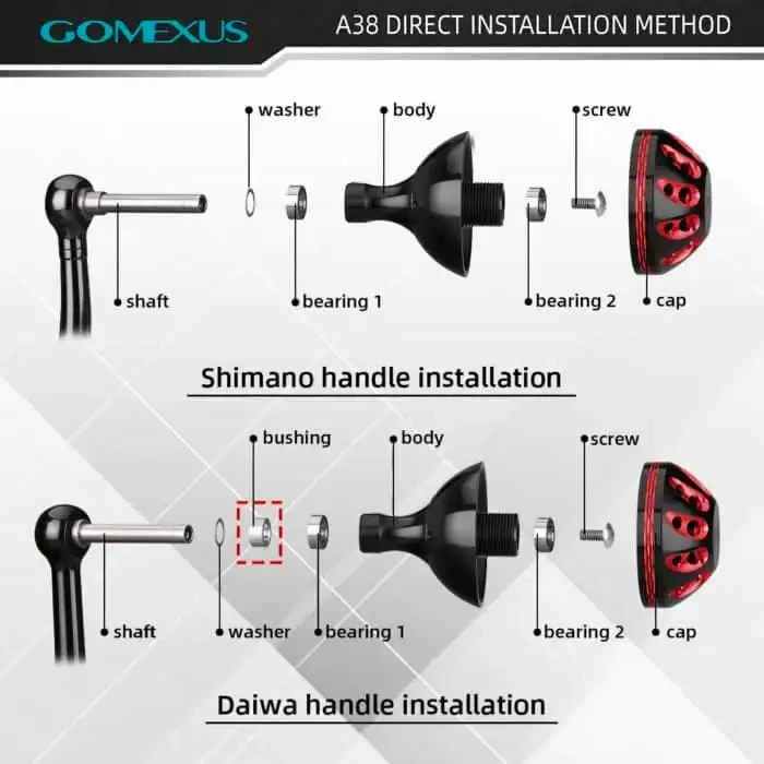 Perilla de manivela Gomexus para Shimano Stella Vanford Stradic - imagen 2