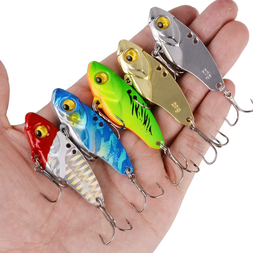 Señuelo VIB metálico vibrante – Wobbler con lentejuelas para pesca - imagen 4