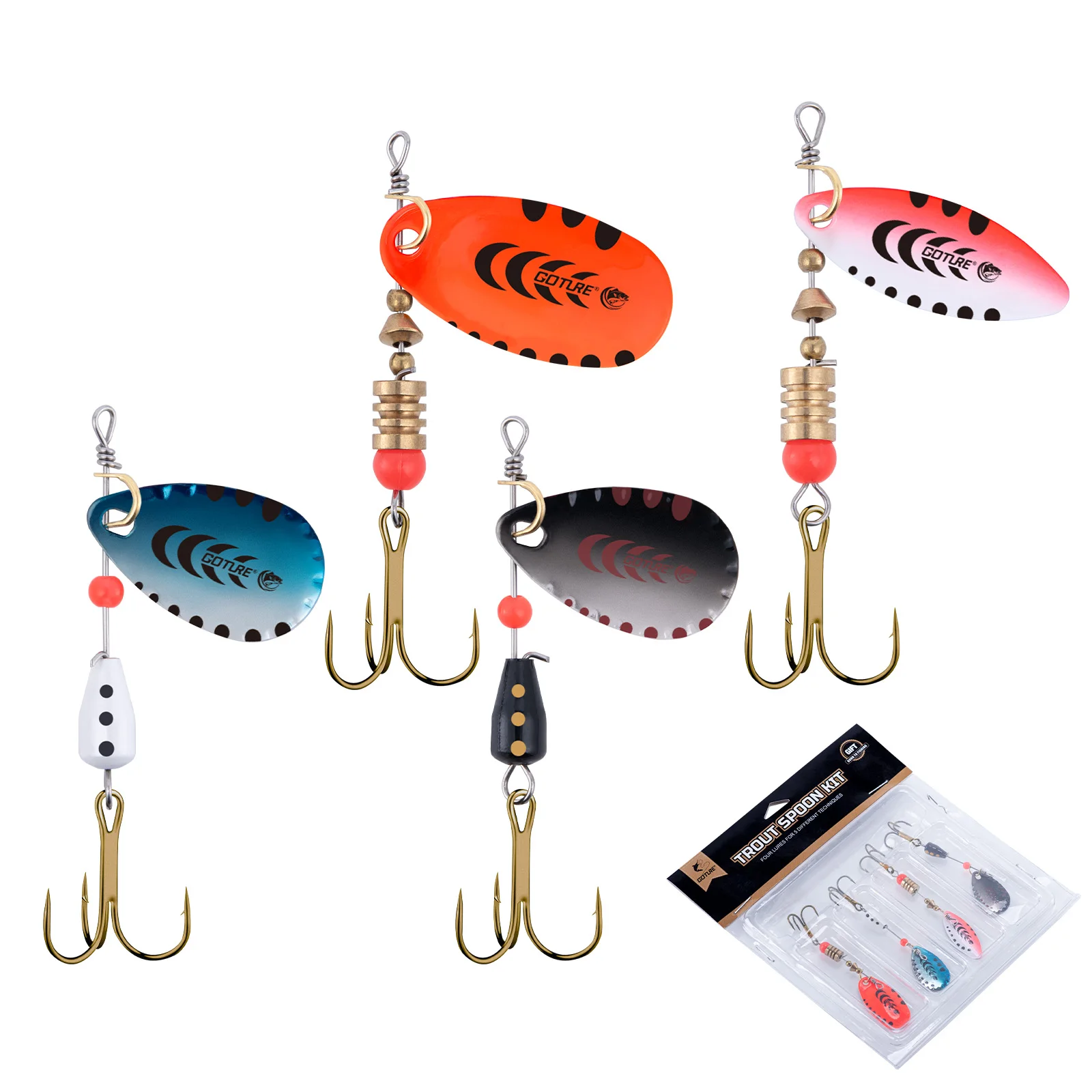 Cuchara y spinnerbait en acción