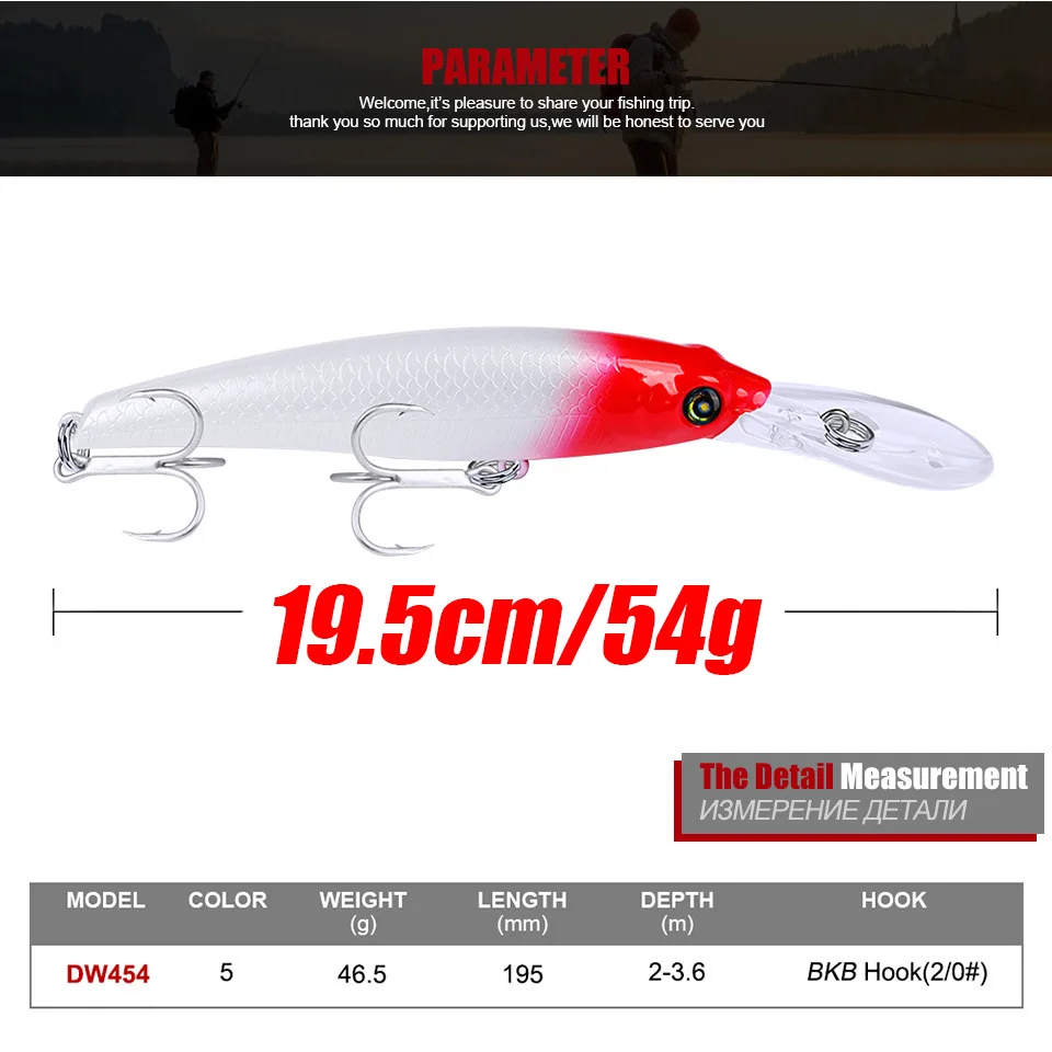 Wobbler lubina ojos 3D - señuelo spinning para depredadores - imagen 4