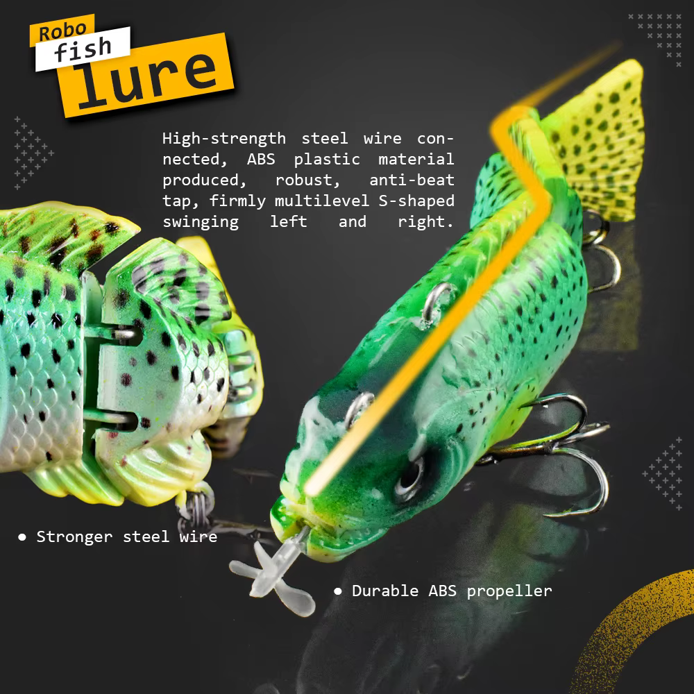 Señuelo de pesca robot multiarticulado con hélice para agua salada - imagen 4