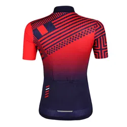 Jersey de ciclismo de manga corta para mujer, secado rápido