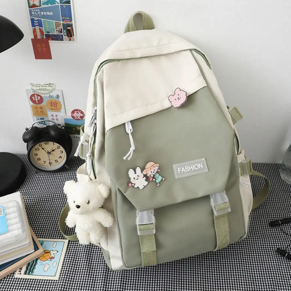 Vista de la mochila escolar y su formato de gran capacidad