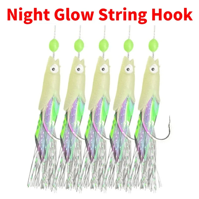 Señuelo luminoso cabeza de pez láser – Brillo nocturno para pesca en mar - imagen 5