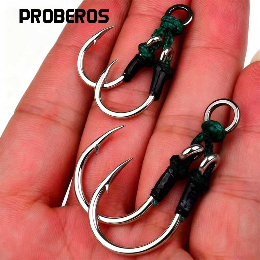 Anzuelos Jigging PROBEROS de acero alto carbono con púas angulares - imagen 2