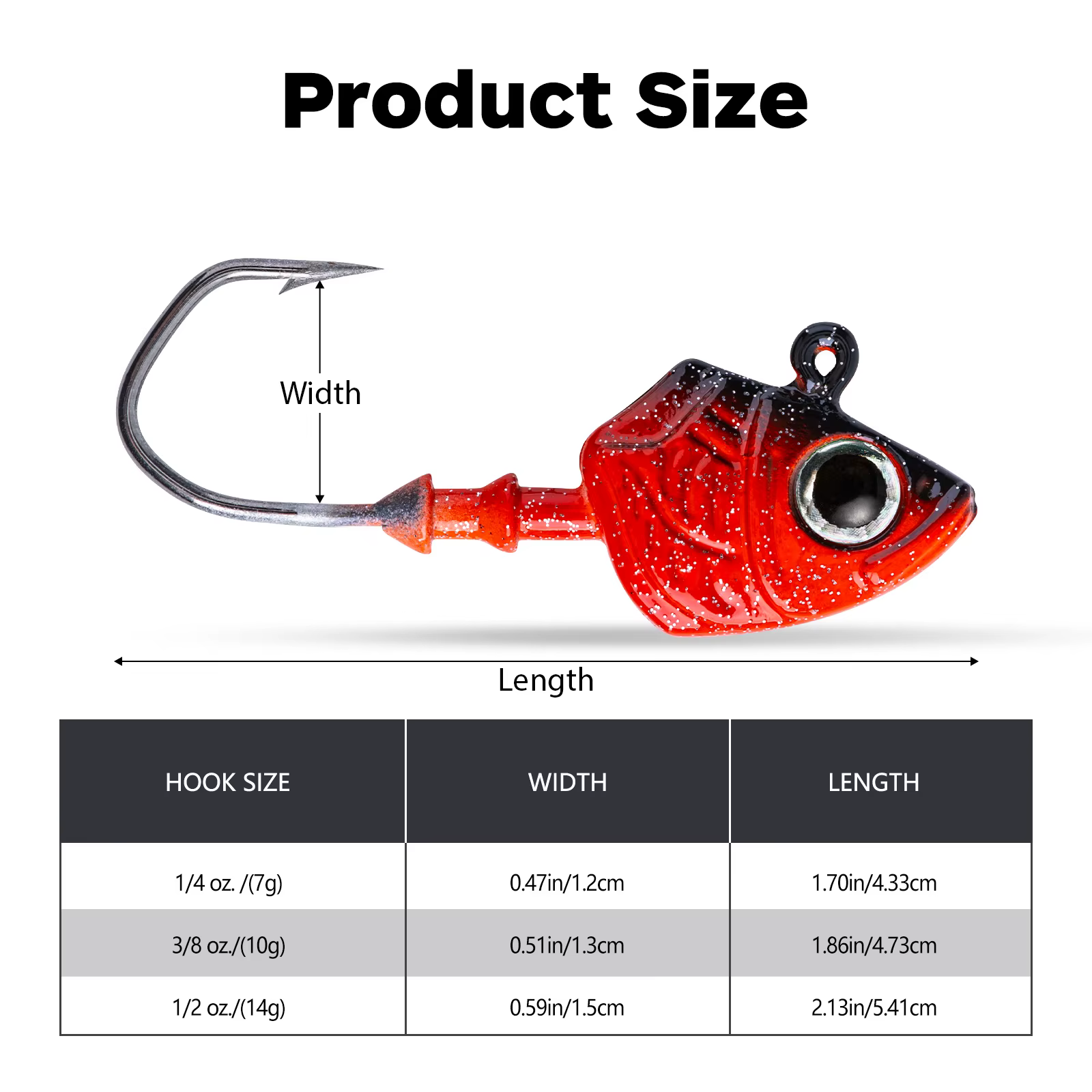 Anzuelos Jig Head Goture 3D – 7g/10g/14g para lubina - imagen 2