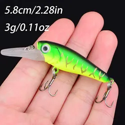 Crankbait Minnow hundible para lubina y lucio, plástico duro