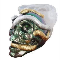 Molde silicona para vinilos de pesca – Cabeza serpiente y calavera