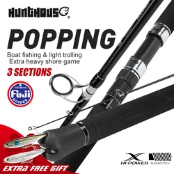 Hunthouse Popping: Caña Spinning Oceánica Guías Fuji