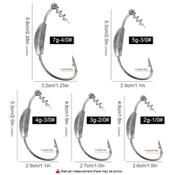 Anzuelo Jig Crank Head NGB con púas y bloqueo de resorte Offset